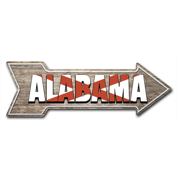 Alabama Arrow Decal Funny Home Decor 24in Wide